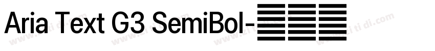 Aria Text G3 SemiBol字体转换